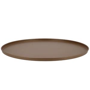 DK Design Onderbord/kaarsenbord - decoratie dienblad - metaal - mat goud - 25 x 2 cm - rond -