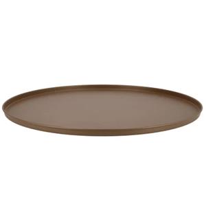 DK Design Onderbord/kaarsenbord - decoratie dienblad - metaal - mat goud - x 2 cm - rond -