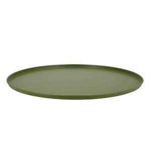 DK Design Onderbord/kaarsenbord - decoratie dienblad - metaal - mat groen - x 2 cm - rond -