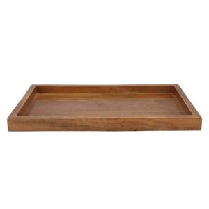 DK Design Kaarsenbord/decoratie dienblad Mumbai - mangohout - 33 x 20 cm - rechthoek -