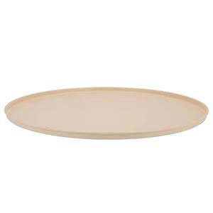 DK Design Onderbord/kaarsenbord - decoratie dienblad - metaal - mat creme wit - x 2 cm - rond -