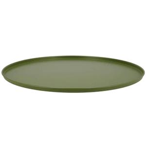 DK Design Onderbord/kaarsenbord - decoratie dienblad - metaal - mat groen - x 2 cm - rond -
