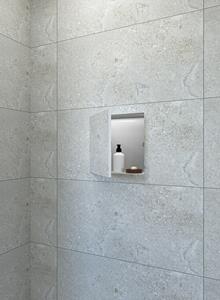 Mueller Round inbouwnis betegelbaar RVS 30x30x14cm