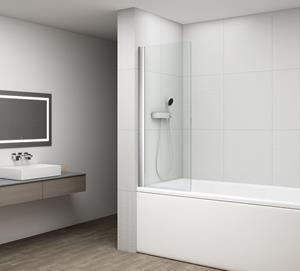 Polysan Rota draaibare badwand 65x150cm chroom