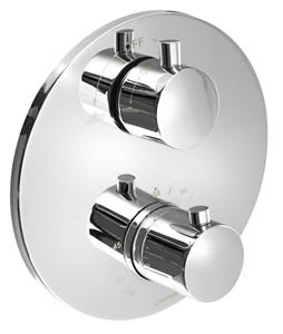 Sapho Solaris thermostatische inbouw douchekraan 20x20cm chroom