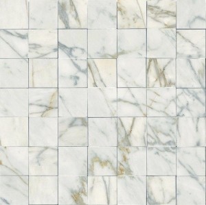 Navale Mármore mozaïek 30x30cm golden white glans gerectificeerd