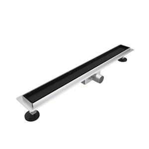 Fortifura Galeria douchegoot 50cm - tegelrooster - vloerflens - mat zwart SW720437/SW1075419