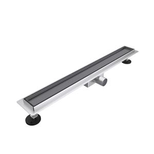 Fortifura Galeria douchegoot - 90cm - tegelrooster - vloerflens - Geborsteld Gunmetal PVD SW679911/SW1075297