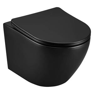 DTG Star randloos toilet met softclose zitting zwart