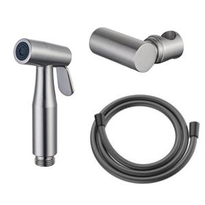 Fortifura Calvi Bidetset - handdouche - slang 150cm - houder - Geborsteld RVS PVD (RVS) SW970017 SW720566 SW767382