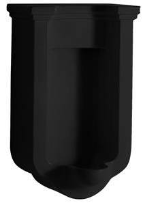Kerasan Waldorf hangend urinoir 44x72cm zwart mat