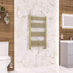 Eastbrook Wendover handdoekradiator 60x100cm 421W messing geborsteld
