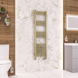 Eastbrook Wendover handdoekradiator 40x140cm 429W messing geborsteld