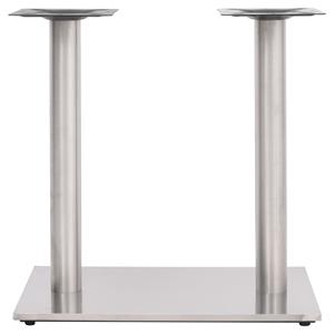 vidaXL Bistrotafelpoot 70x40x72 cm roestvrij staal zilverkleurig