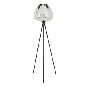 Countrylifestyle Vloerlamp driepoot Mayson smoke glas mat zwart