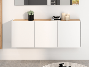 Mobistoxx Dressoir FABIAN 3 deuren wit/navarra eik
