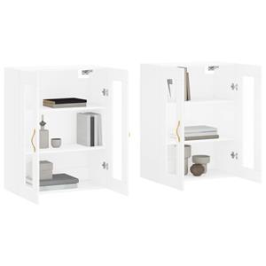 vidaXL Hangkasten 2 st bewerkt hout wit