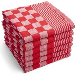 Zavelo Theedoeken Schoon & Droog Rood (6 stuks)