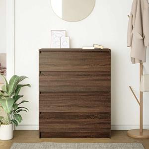 vidaXL Dressoir 80x35x99 cm spaanplaat bruin eikenkleurig