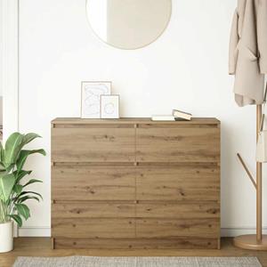 vidaXL Dressoir 100x35x76 cm spaanplaat ambachtelijk eikenkleurig