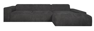 NADUVI Collection 5-zitshoekbank Hilton rechts ribstof | 