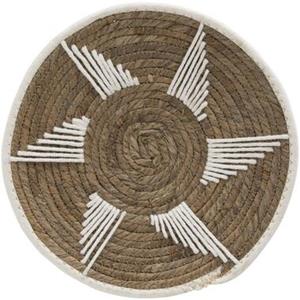 Leen Bakker Wanddecoratie Botanic S - wit/naturel - Ø30 cm
