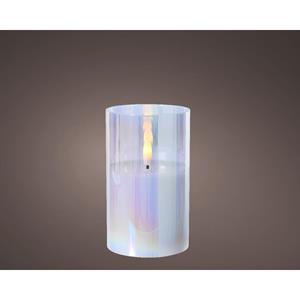 Lumineo LED kaars d7.5h12.5 cm iris/warm wit - 