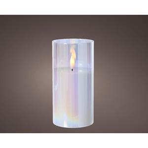 Lumineo LED kaars d7.5h15 cm iris/warm wit - 