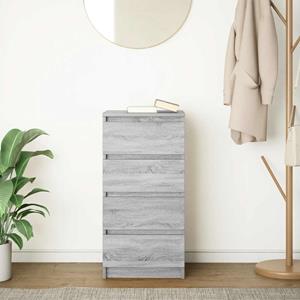 vidaXL Dressoir 37,5x35x76 cm bewerkt hout grijs sonoma eikenkleurig