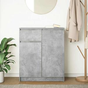 vidaXL Dressoir met lade 71x35x84 cm spaanplaat betongrijs