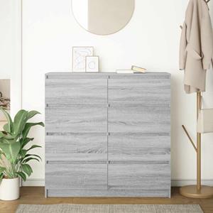 vidaXL Dressoir 100x35x99 cm spaanplaat grijs sonoma