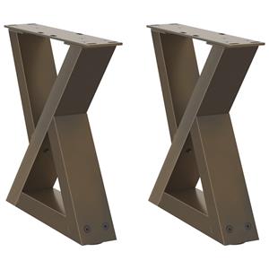 vidaXL Salontafelpoten 2 st 40x(30-31,3) cm staal naturel
