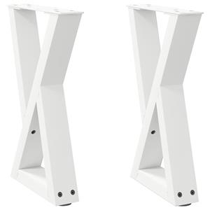 vidaXL Salontafelpoten 2 st 38x(42-43,3) cm staal wit