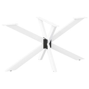 vidaXL Eettafelpoot spider vorm 120x68x(72-73) cm staal wit