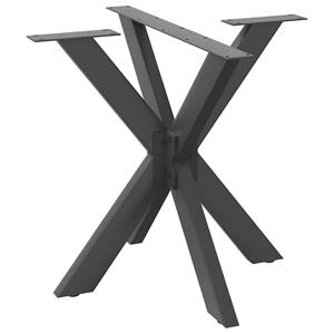 vidaXL Eettafelpoot spider vorm 85x85x(72-73) cm staal antraciet