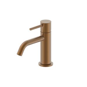 Wiesbaden Wastafelmengkraan Opbouw  Style Uitloop 6.5 cm 1-hendel Geborsteld Brons Koper