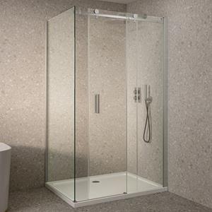 Saniclear Supreme douchecabine 90x90cm anti-kalk RVS
