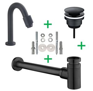 Mueller Black fonteinkraanset zwart mat