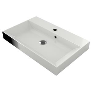 SaniGoods Kolo wastafel 90cm zonder kraangat wit mat