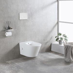 Wiesbaden Wandcloset  Vesta Rimless Met Bidetkraan Koud Water Mat Wit