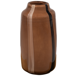 WOOOD Vaas Selena Glas, 35cm - Bruin