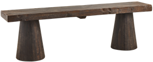 WOOOD Bankje Clyde Mangohout, 150cm - Donkerbruin