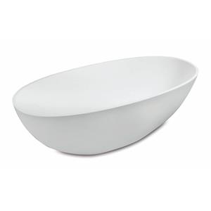Luca sanitair Vrijstaand Bad  Comfortstone 170x80 Cm Met afvoerset Mat Wit
