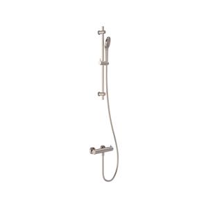 MAY Doucheset  Opbouw met Thermostaat, Incl. Glijstang, Doucheslang 150 cm & 3-Standen Handdouche Geborsteld Nickel PVD