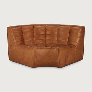 Ethnicraft Modulaire Bank N701 90° Rond Hoekelement - Old Saddle