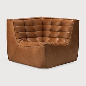 Ethnicraft Modulaire Bank N701 90° Vierkante Hoekelement - Old Saddle