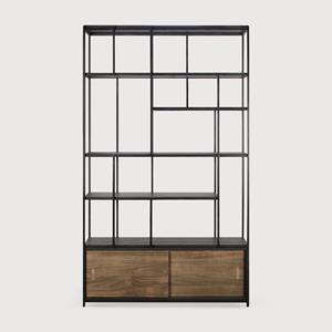 Ethnicraft Wandkast Studio Teakhout, 205 x 120cm - Zwart
