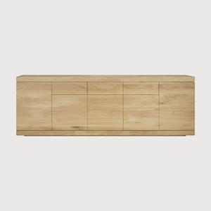 Ethnicraft Dressoir Burger Geolied Eikenhout, 250cm - Naturel