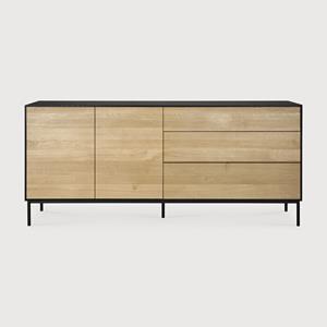 Ethnicraft Dressoir Blackbird Gevernist Eikenhout, 180cm - Zwart