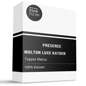 Presence Molton Luxe Katoen Waterdicht - Topper - 140x200 cm -  Matrasbeschermer - 